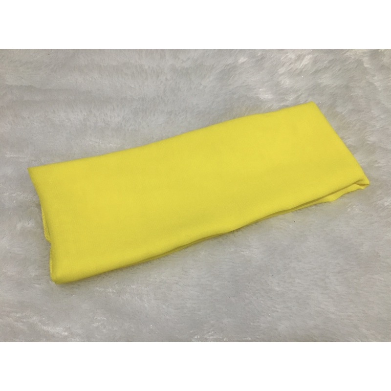 Selendang Sifon Halus / Selendang Chiffon Bali / Senteng Bali (2,4 meter)-Kuning Muda