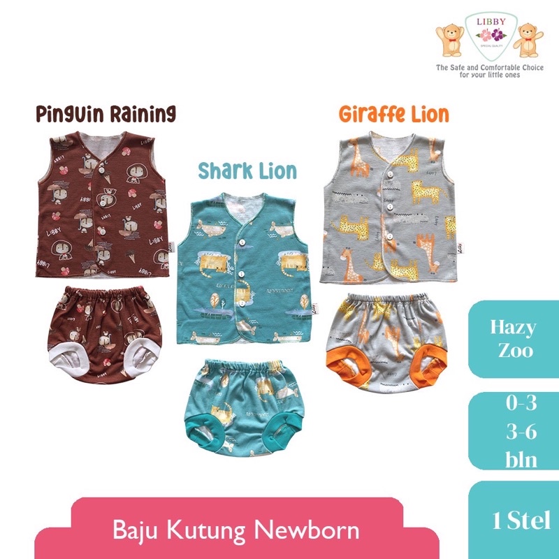 SETELAN KUTUNG NEWBORN LIBBY (0-3M)/(3-6M)