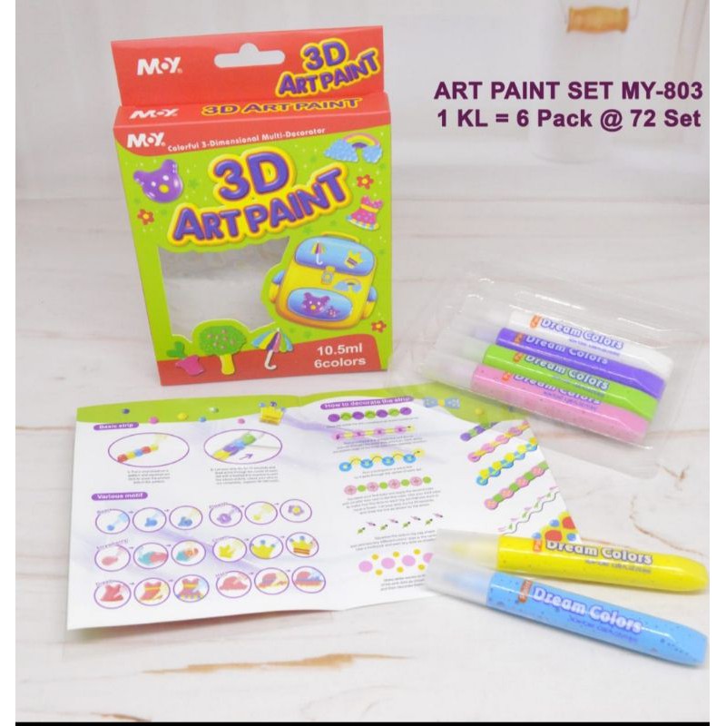 

3D art paint 6 colors