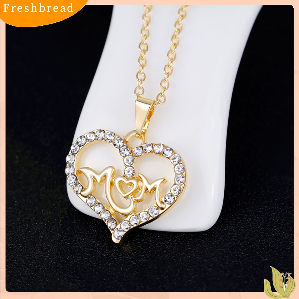 Terlaris Women KC Gold Plated Mom Hollow Heart Necklace Jewelry Set Bracelet Earrings