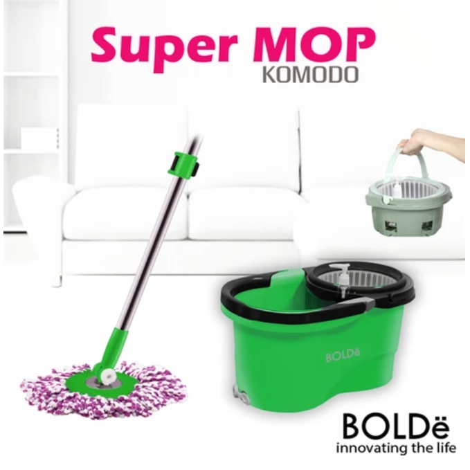 Alat Pel Lantai Super Mop BOLDe Komodo - Saringan Bisa Dilepas