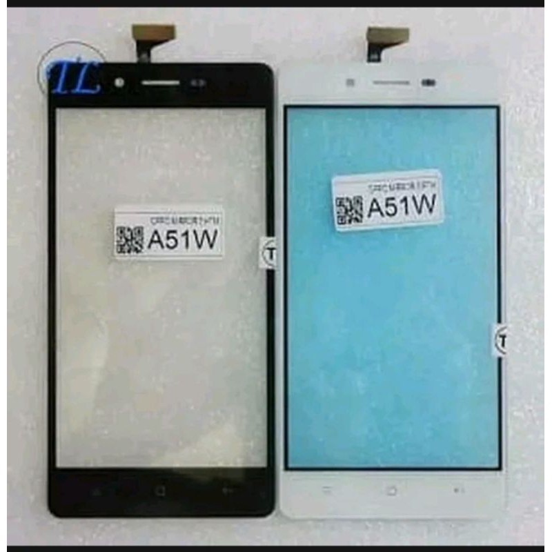 Kaca TouchScreen Touch Screen TS Layar Sentuh OPPO A51 A51W MIRROR 5 ORI BLACK WHITE