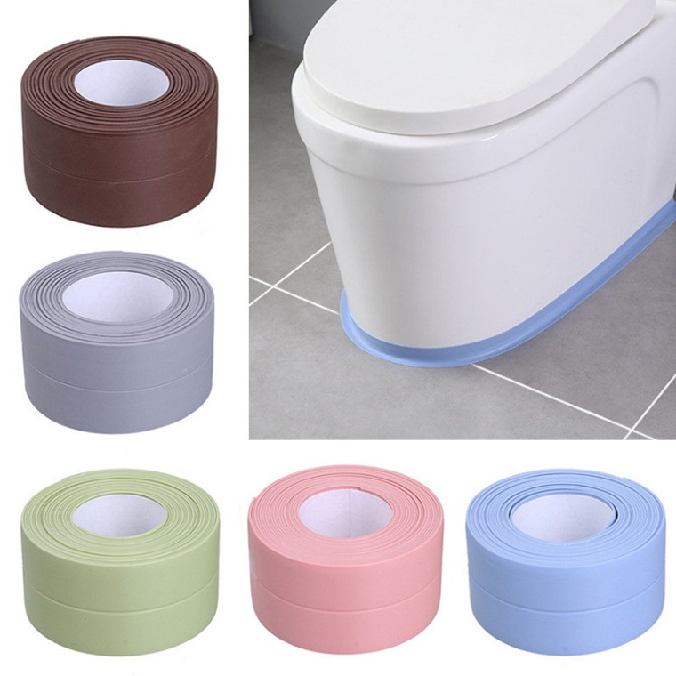 TP001 STICKER TAPE PEREKA PVC ANTIR JAMUR AIR MINYAK UNTUK WASTAFEL SINK DAPUR WC TOILET KAMAR MANDI