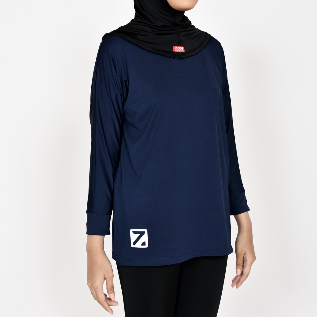 Zeea Sport Inner Baju Panjang Farah Terbaru-Navy