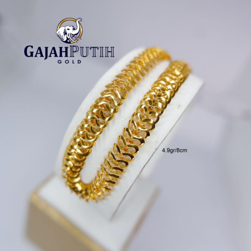 4,9gr Gelang Model Krepyak Kelabang Emas Asli KodeO24980