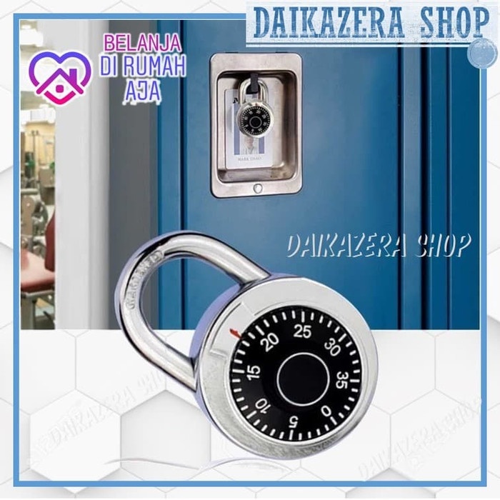 Gembok Brankas Password Kombinasi Angka Unik Rotary Padlock
