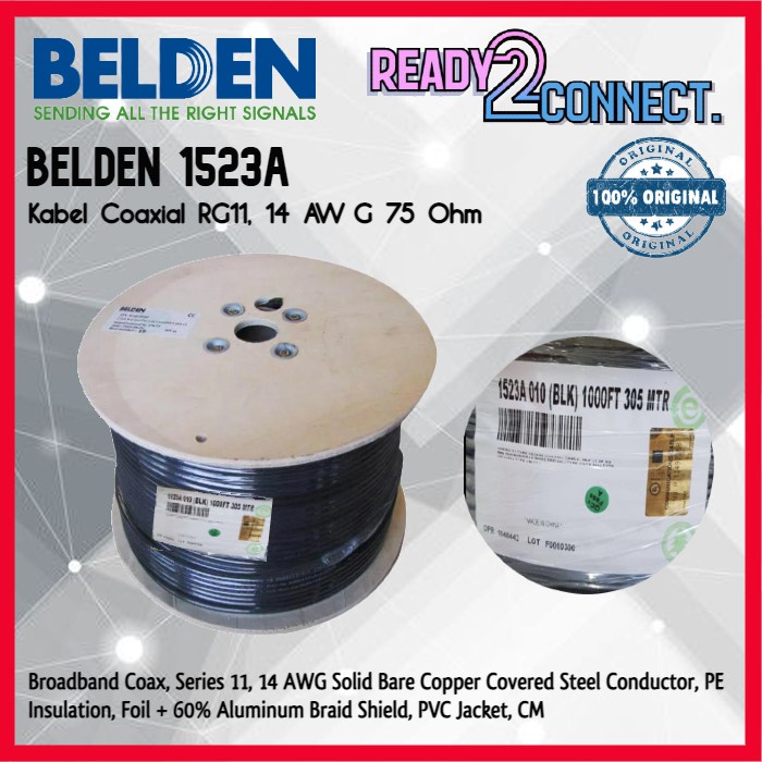 BELDEN 1523A Kabel Coaxial RG11, 14AWG 75 Ohm
