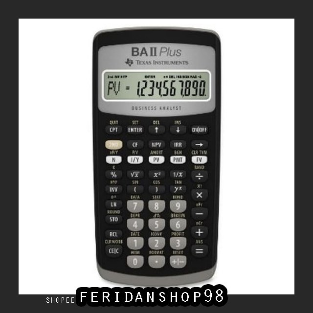 

BT376 TEXAS INSTRUMENTS BA BEST II PLUS FINANCIAL CALCULATOR BY FERIDANSHOP98
