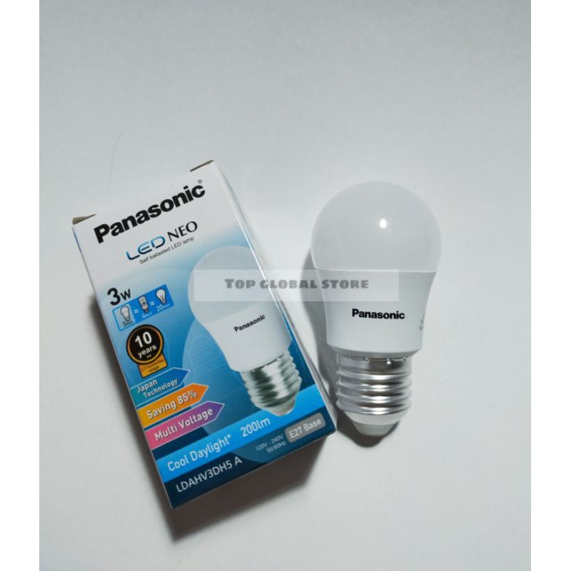 Lampu Bohlam LED Panasonic 3w 3 watt NEO - Putih