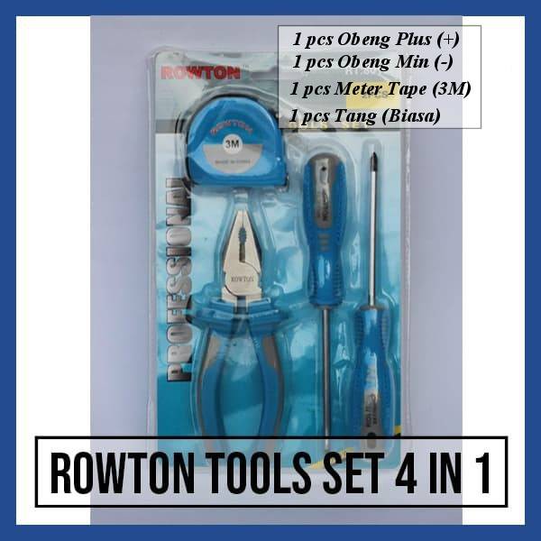 OBENG SET TOOL KOMBINASI cutter palu kambing tang kunci inggris meteran FIREFOX WELLBORN ROWTON