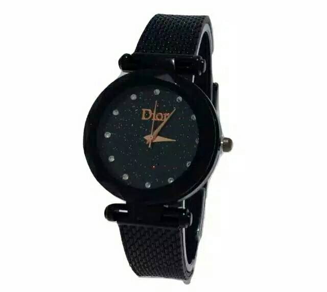 Jam Tangan Wanita Permata Diamond Strap Rubber Full Color