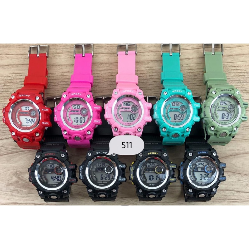 Jam Tangan Wanita Murah 511 Digital Rubber