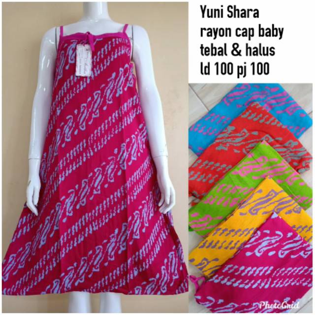 Daster Yuni Shara Warna Tali Seksi Batik Rayon Daster Nyaman bahan Adem dipakai Harian buat Tidur