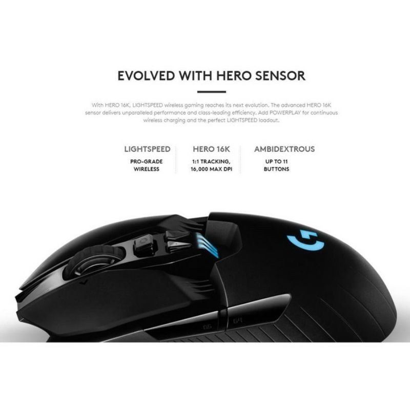 Logitech G903 Hero Lightspeed Wireless Gaming Mouse Logitech G 903