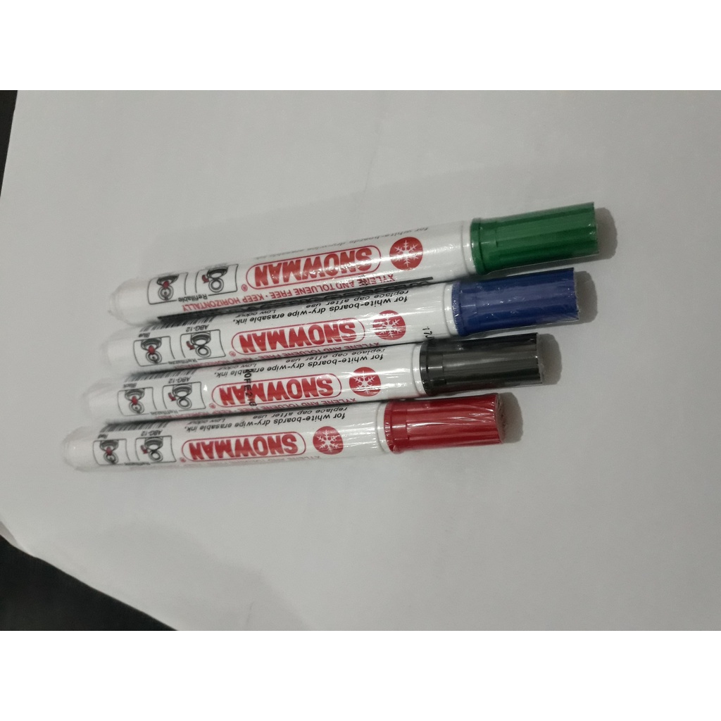 

SNOWMAN Whiteboard Marker ABG (Black, Green, Blue, Red)