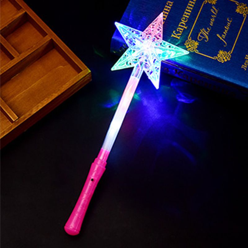 Lampu Konser Mary Kedip Bintang Glow Star Snowflakes Glowing Light Wand Anak Hadiah Untuk Pesta Natal Nikmat