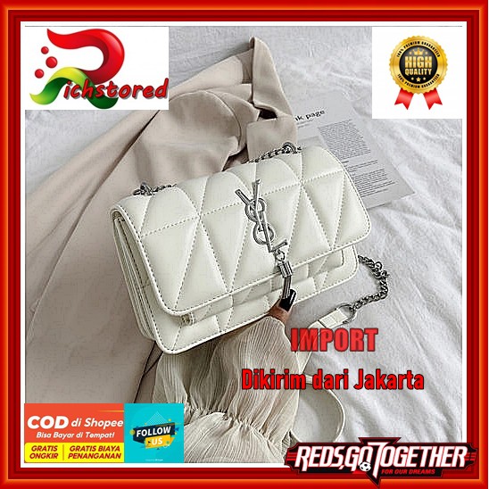 Ysl Tas Slempang Cewek / Tas Wanita Batam Branded Terbaru 2020 Import Cantik Elegan Bahan PU