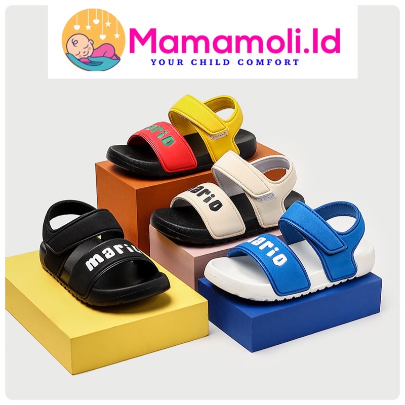 Sandal Anak Mario / Sandal Gunung Anak EVA/ Sendal Anak Laki Laki / Perempuan / Sandal Sepatu Anak Mario / Sandal Gunung Anak/ Sandal Pantai Anak / Slop Anak / Selop Anak/ Sepatu Jepret Anak / Sandal Jepret Anak Mario/ Sandal Ringan Analk Anti slip