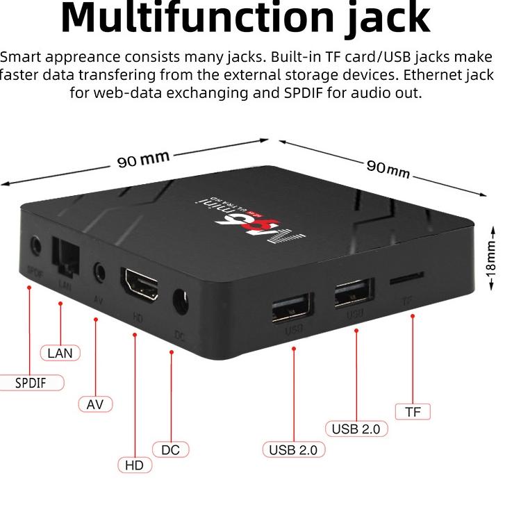 Tren Terbaru [Tripsky]Android Tv Box 2G +16G STB  Bluetooth 5G WiFi Android 10.0 4K M96mini  RK3318 