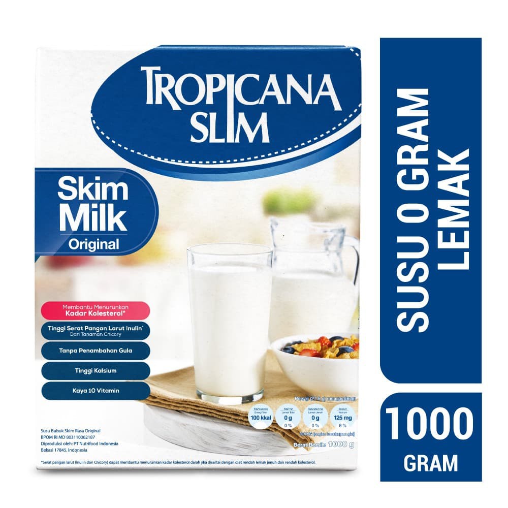 

PROMO TROPICANA SLIM NON FAT SKIM MILK PLAIN 1KG TERMURAH