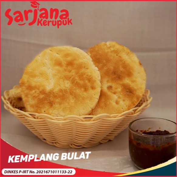Kerupuk Kemplang Bakar Bulat Sarjana Bangka Super Ikan Tenggiri Best Seller