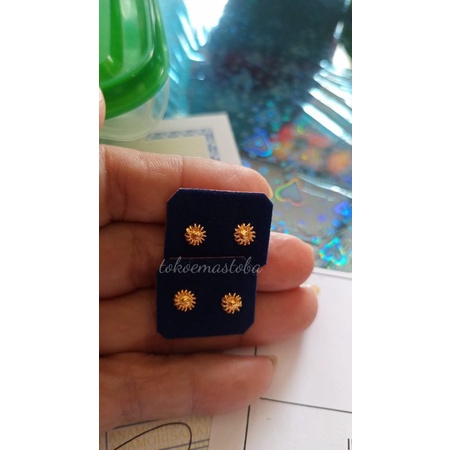 anting bunga tanjung emas 24karat 99.9% 1gram