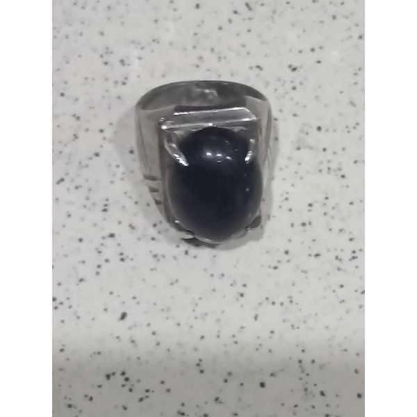 (COD)CINCIN PRIA  BLACK ONYX CINCIN BATU AKIK, BATU HITAM - SUPER EKSLUSIF - Silver  cincin pria titanium stainlesstel black onyx premium CINCIN PRIA TITANIUM COOL BLACK ONYX