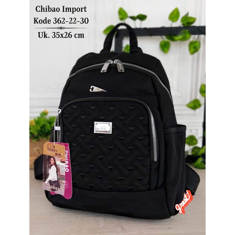 Tas Ransel Wanita Tas Ransel Chibao 362-22 Bahan Kanvas. CRanelhibao Ransel Import Chibao Ori Tas Wanita Tas Ransel Wanita Terbaru Bisa bayar ditempat.!!