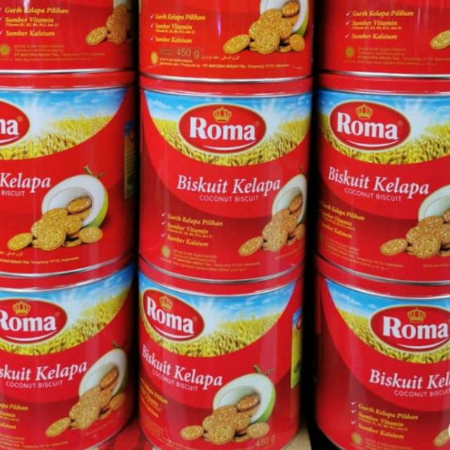 Roma kelapa kaleng per dus isi 6 kaleng