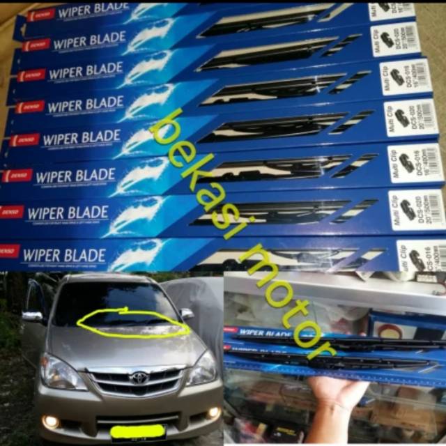 wiper depan toyota avanza daihatsu xenia original denso sepasang 2004-2011