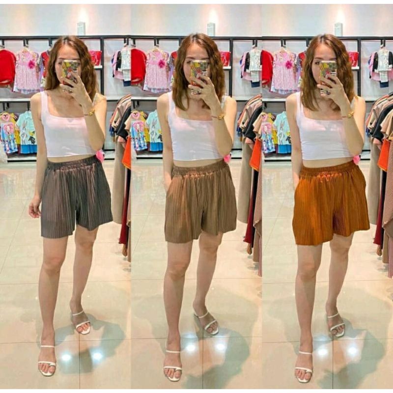 Hotpants Pleated/Celana Hotpants Plisket/Hotpants Daily Bahan Hyget