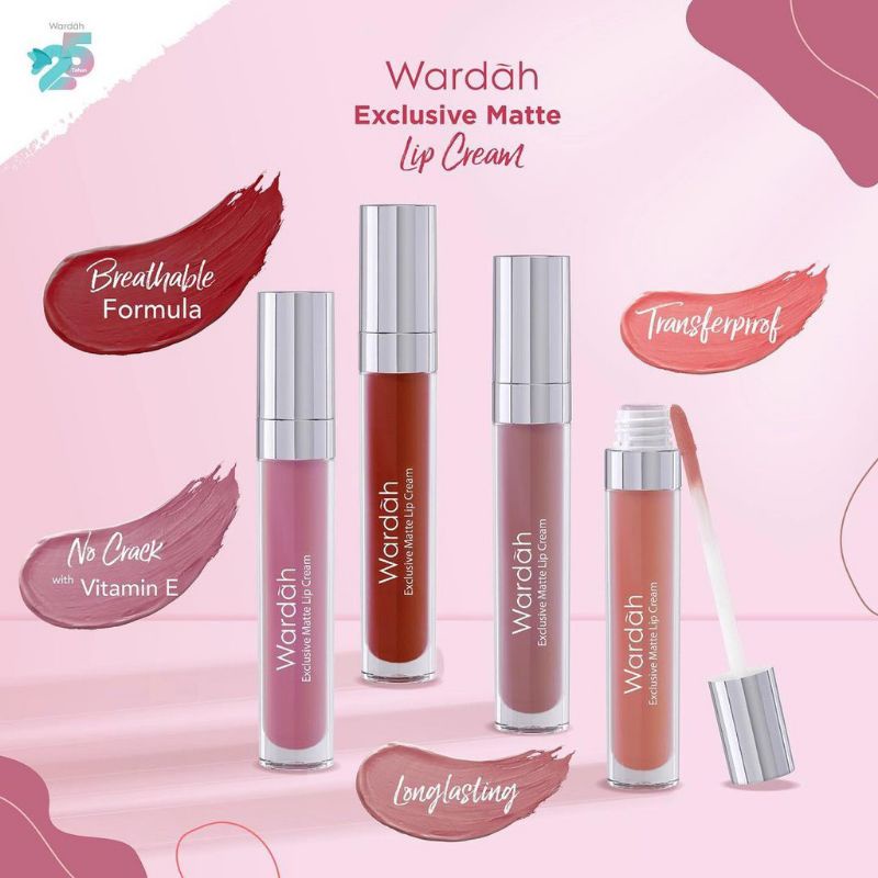 Lipstik Wardah Exclusive Matte 4g lipcream cair