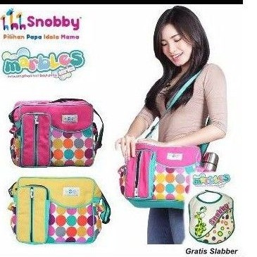 Snobby tas bayi medium marbles TPT1072 tersedia 2 warna kuning dan pink hrg tercantum harga 1Pcs