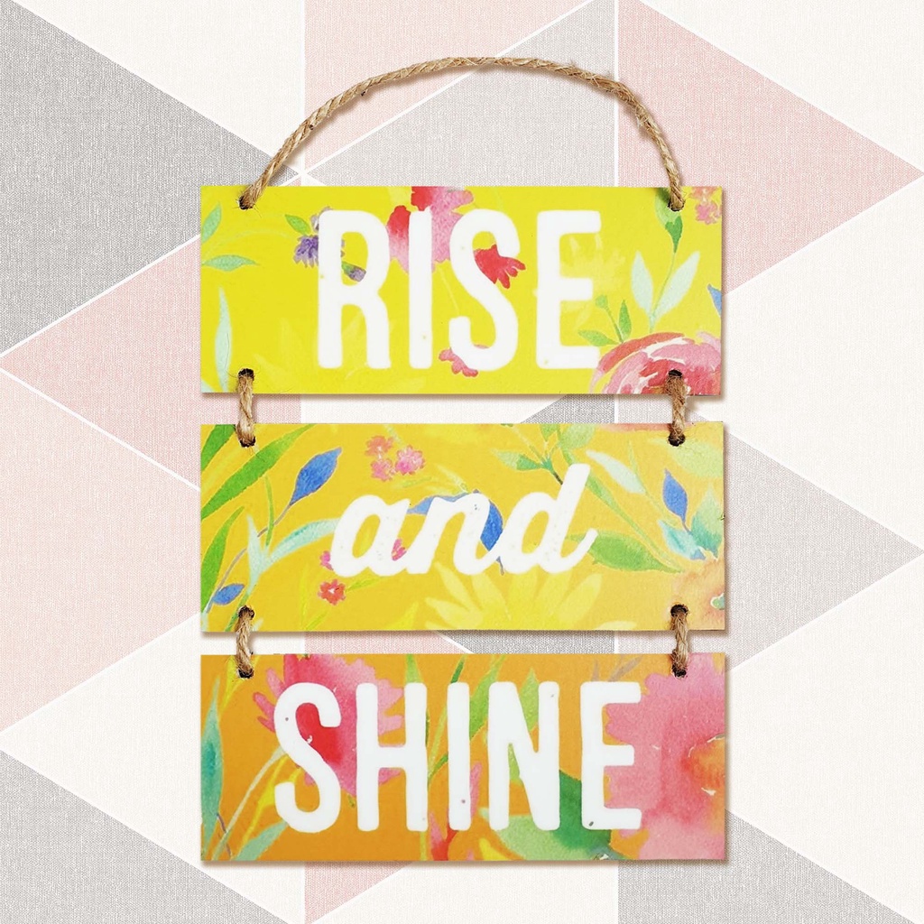 Hiasan Pajangan Dinding - RISE AND SHINE - Wall Sign Decor