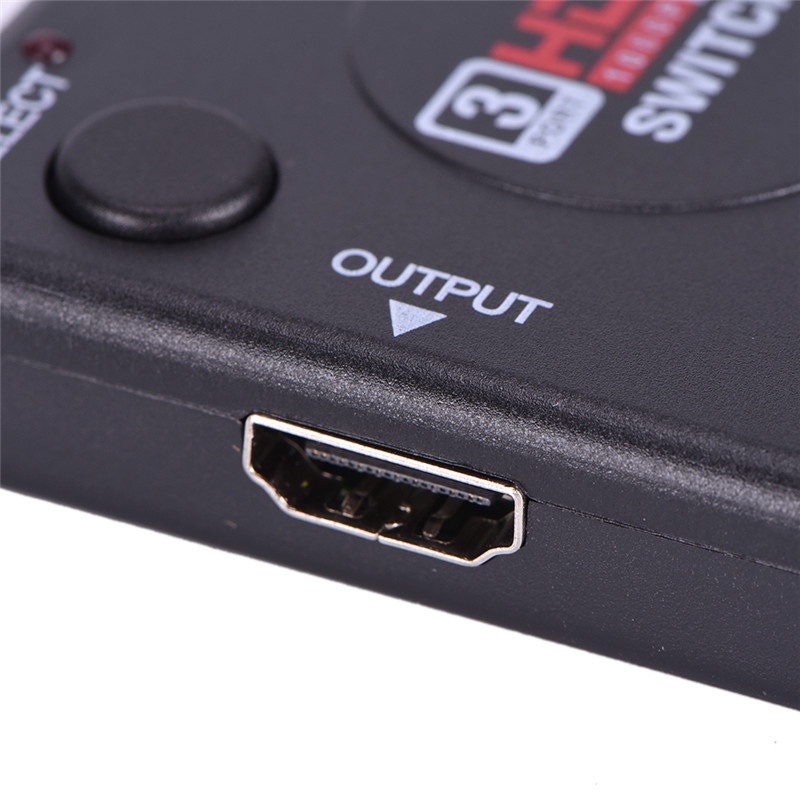 {LUCKID}3 IN 1 OUT Splitter 3 Port 1080P Video HDMI HD Converter Switcher For HDTV DVD