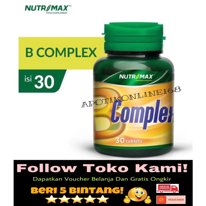 Jual Nutrimax B Complex Isi 30 Vitamin B Untuk Mengatasi Kelelahan