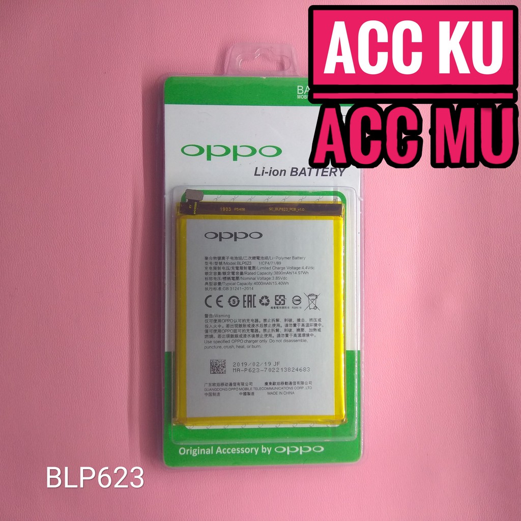 BATERAI OPPO F3+ BATERY OPPO F3 PLUS BATTERY OPPO BLP623 OPPO F3 PLUS ORIGINAL