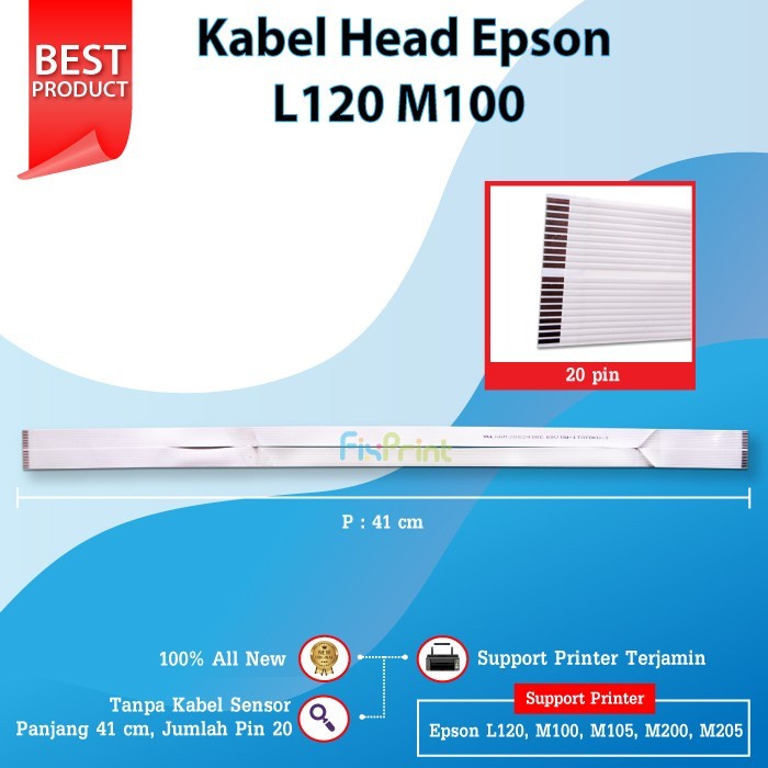 Kabel Head Epsn L120 L121 Cable Flexible Epson Printer L120 L121 M100 M105 M200 M205 new murah ( Tan
