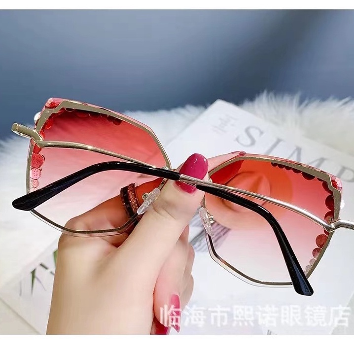 rowling(ka-172)Kacamata  Hitam Terbaru Wanita No Frame Titanium Diamond Style Kacamata Fashion Murah/Kacamata Sunglasses Import Wanita Kacamata Fashion