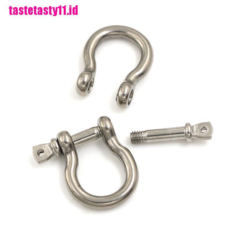 【TTID】5pcs m4 304 stainless bow shackle steel screw pin shackle bow Rigging