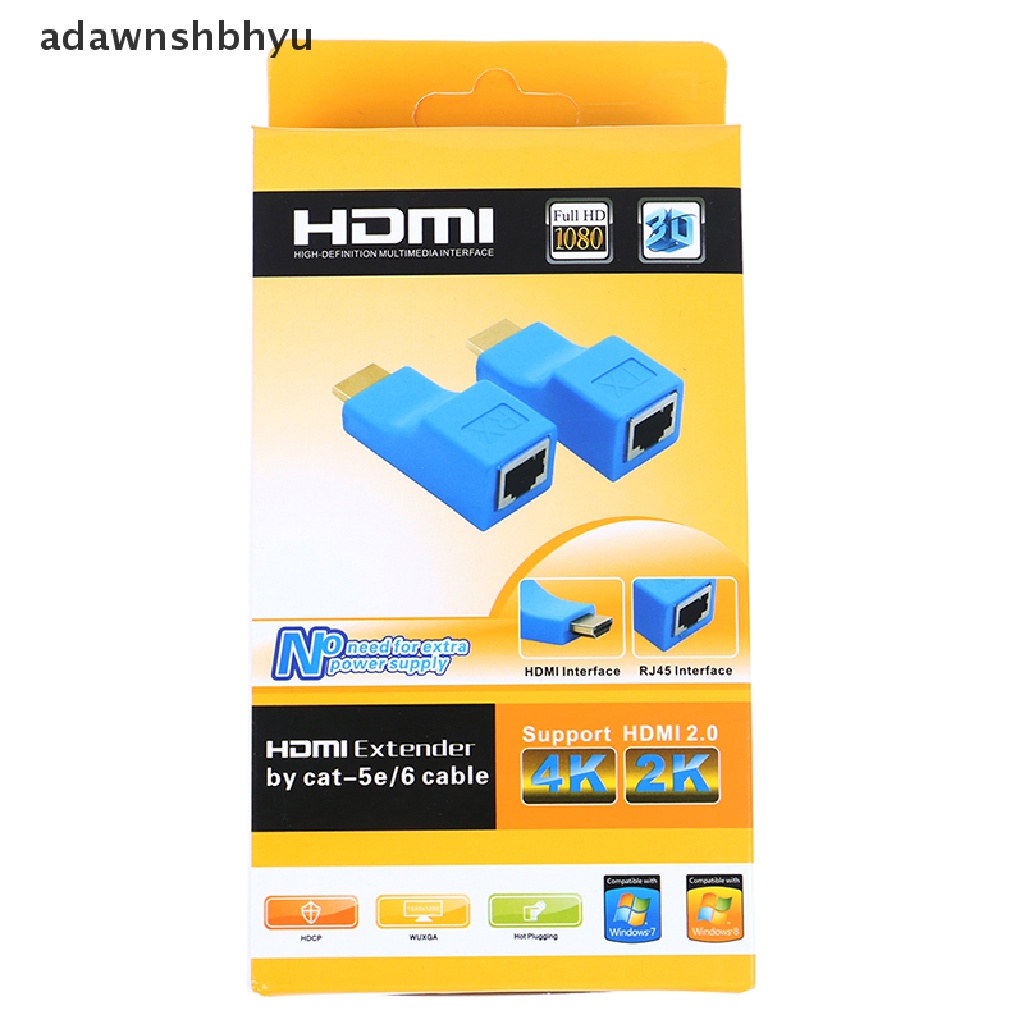 Adawnshbhyu 2Pcs 1080p hdmi extender Untuk rj45 over cat 5e/6jaring lan ethernet amplifier