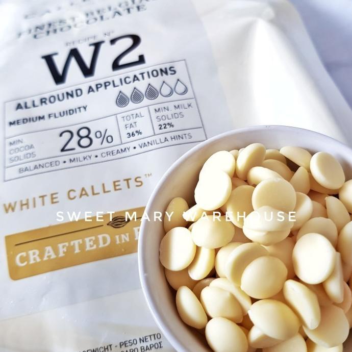 

Callebaut W2 WHITE 1kg Chocolate Couverture 28% Coklat Putih Coin ---NEW---