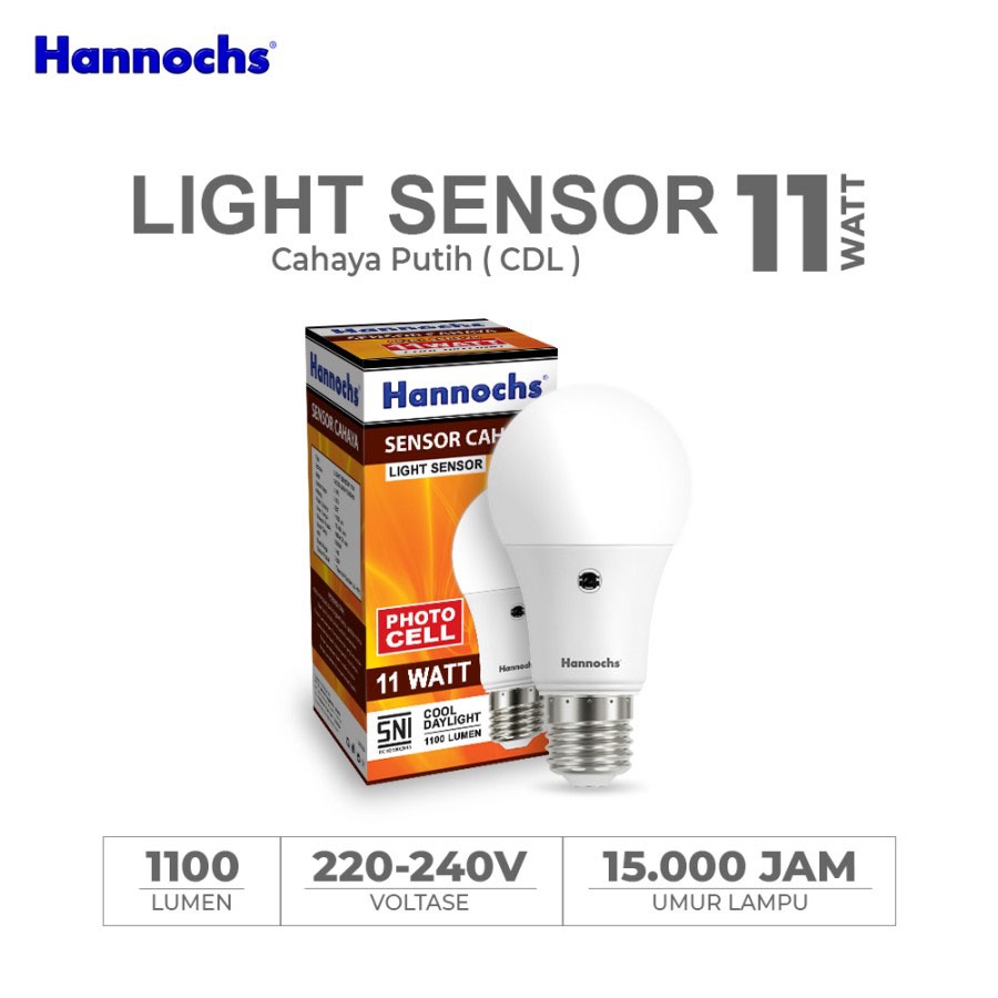 Hannochs Lampu LED Light Sensor / Sensor Cahaya Putih / Lampu Bohlam