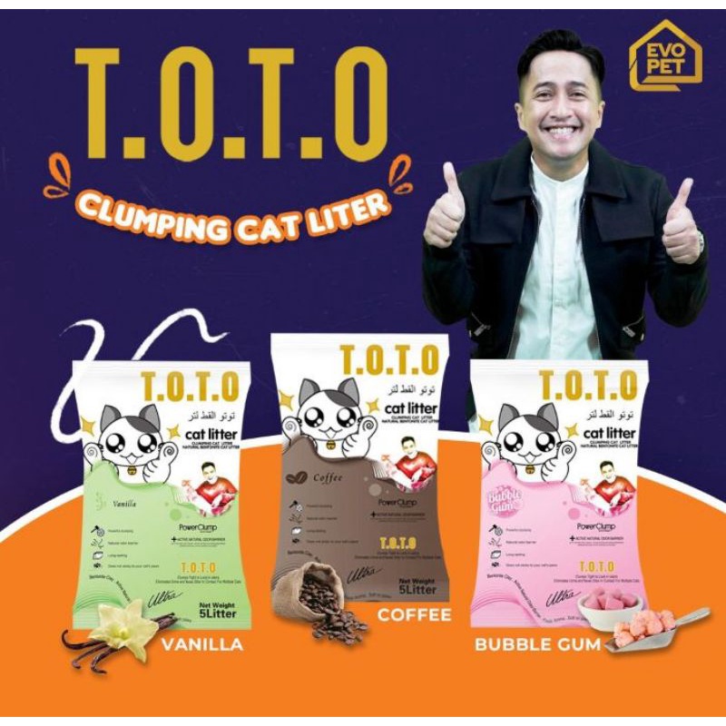 ady78 Pasir Kucing Gumpal ngi TOTO Cat Litter 5 Liter