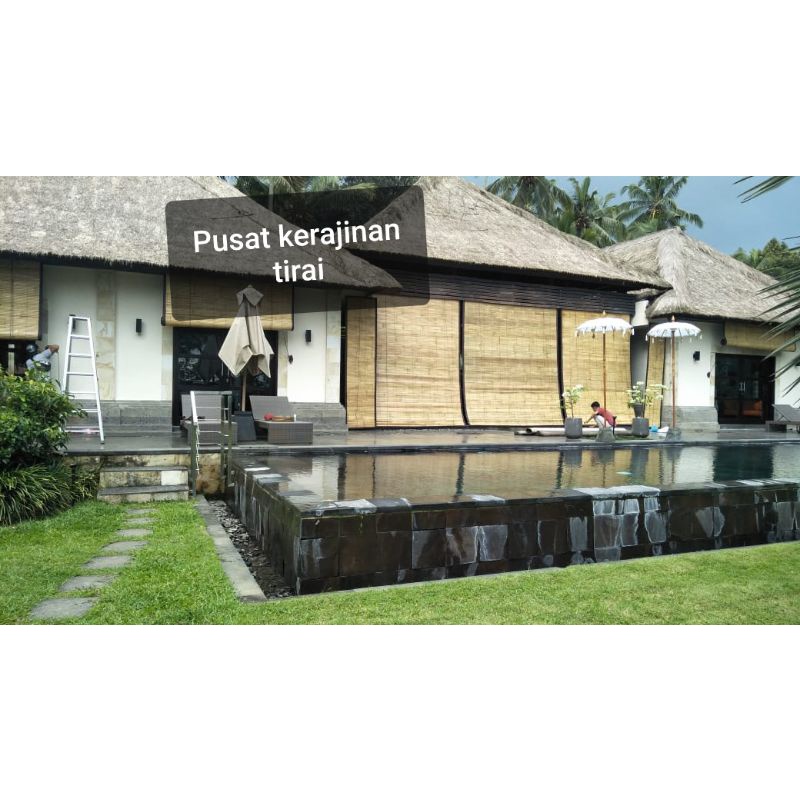 Tirai outdoor / krey bambu / gorden / kirai / krei / tirai gulung / bambu waterproof UK 2,5mx2,5