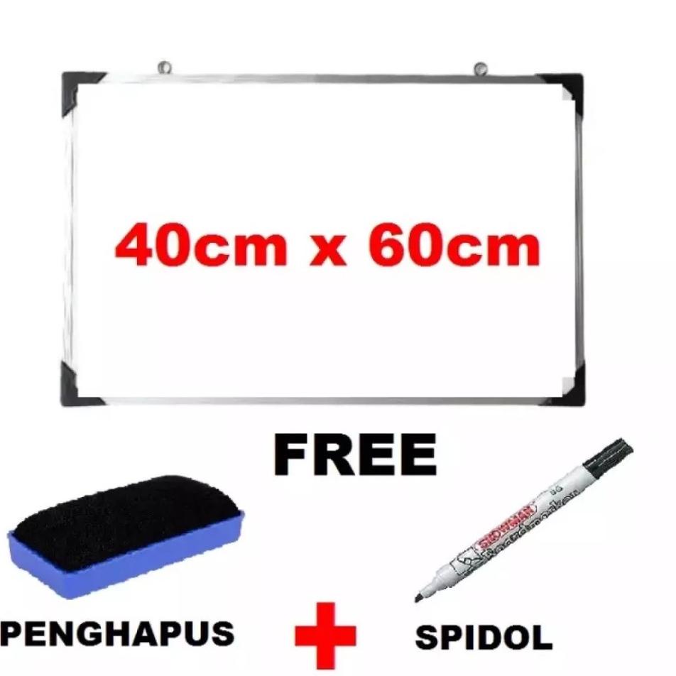 

Grosir Spesial Papan Tulis Whiteboard 40x60 Free Spidol Dan Penghapus