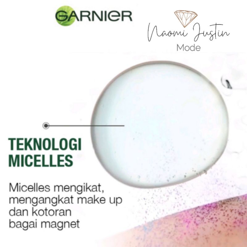 C Garnier Micellar Water Pink Skin Care 125 ml (Pembersih Wajah &amp; Makeup Untuk Kulit Sensitif)