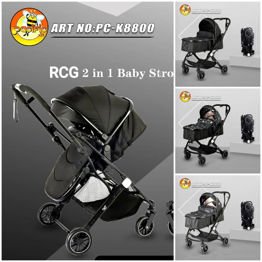 Stroller Pacific K8800 2in1 Bisa Hadap Ibu Kereta Bayi Pasific