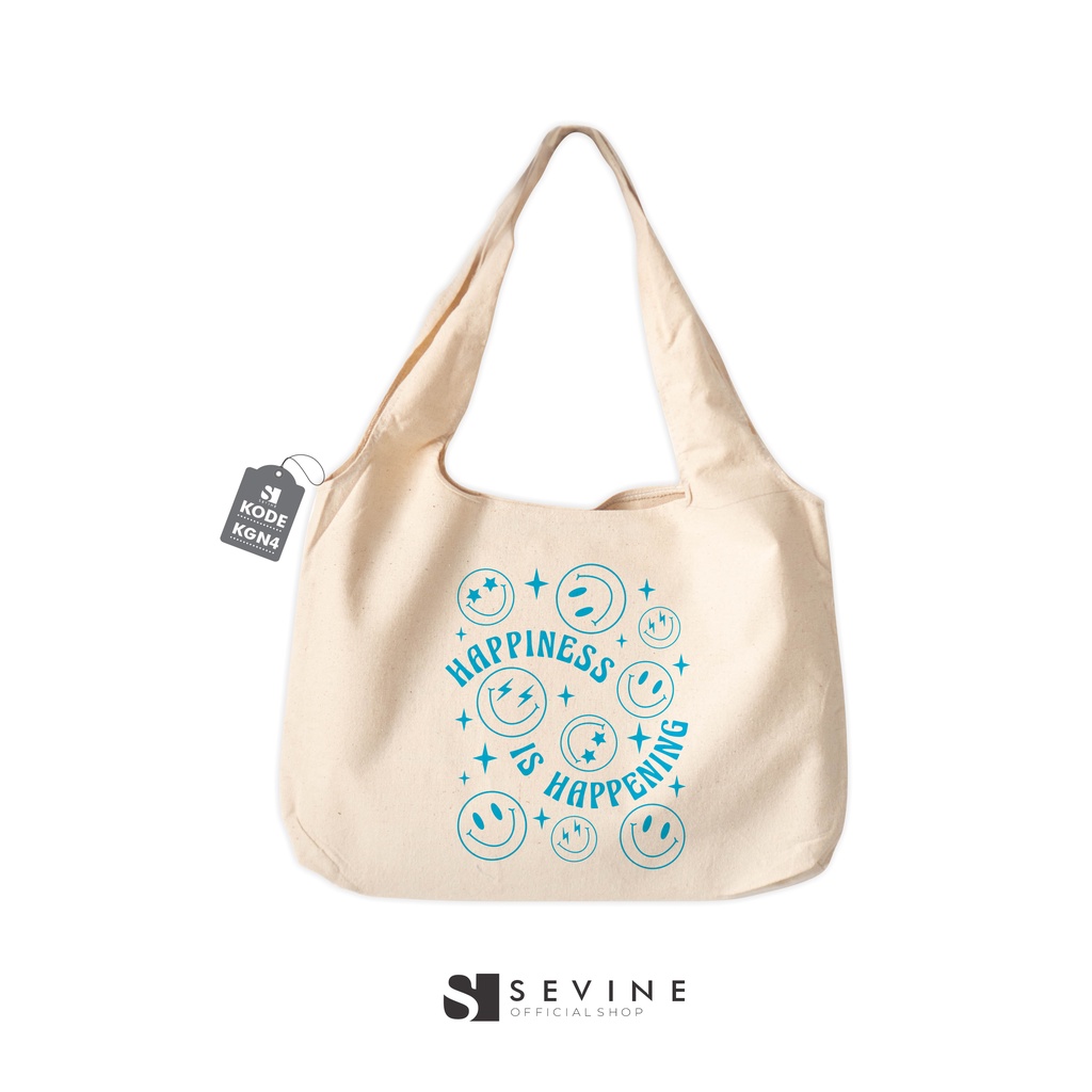 Sevine Totebag Kanvas Bonnie Tas Wanita Tote bag Kuliah Laptop Quotes Vintage Danish Pastel Groovy Retro Y2K Aesthetic - KGN