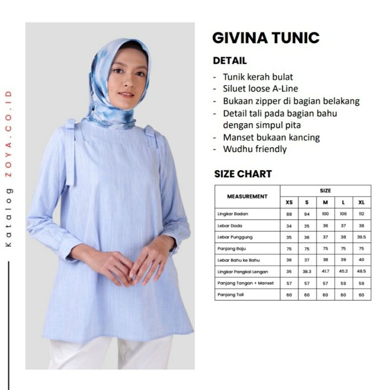 Givina Tunic Zoya || Atasan Tunik Blouse Formal nonformal
